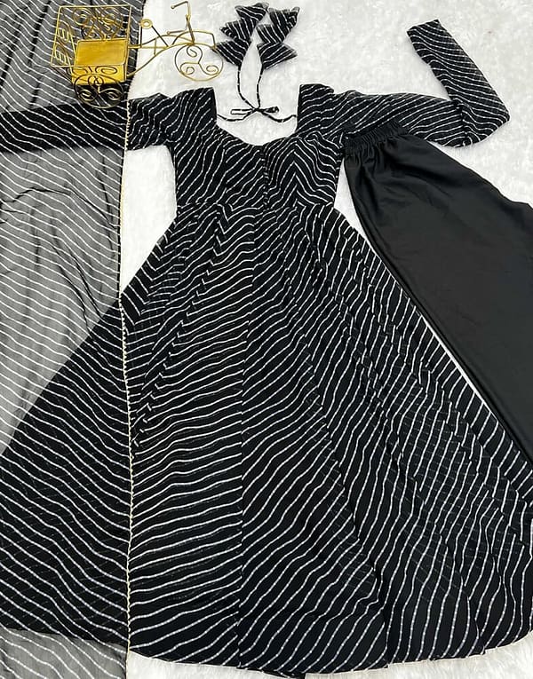 Heavy Pure Faux Georgette Anarkali Gown with Dupatta and Pant