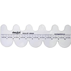 Scallop Ruler - 11 Inches - Template 1/4" - Image 1