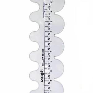 Scallop Ruler - 11 Inches - Template 1/4" - Image 2